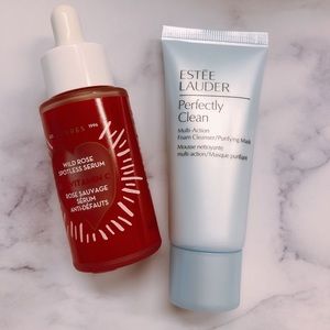 Korres VC serum & Estée Lauder cleanser